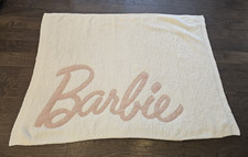 Barefoot Dreams CozyChic BARBIE Throw Blanket Sea Salt Dusty Rose Reversible