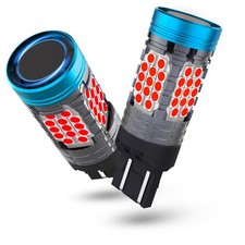 CANBUS 7443 LED Bulb Red With Built-in Resistor CANBUS Ready for Brake Light ...