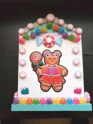 Handmade Christmas Ginger Bread/Candy, Wood Standing Plaque Kitchen Decoration 