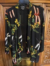 CITRON SHEER SILK JACKET TOP XL