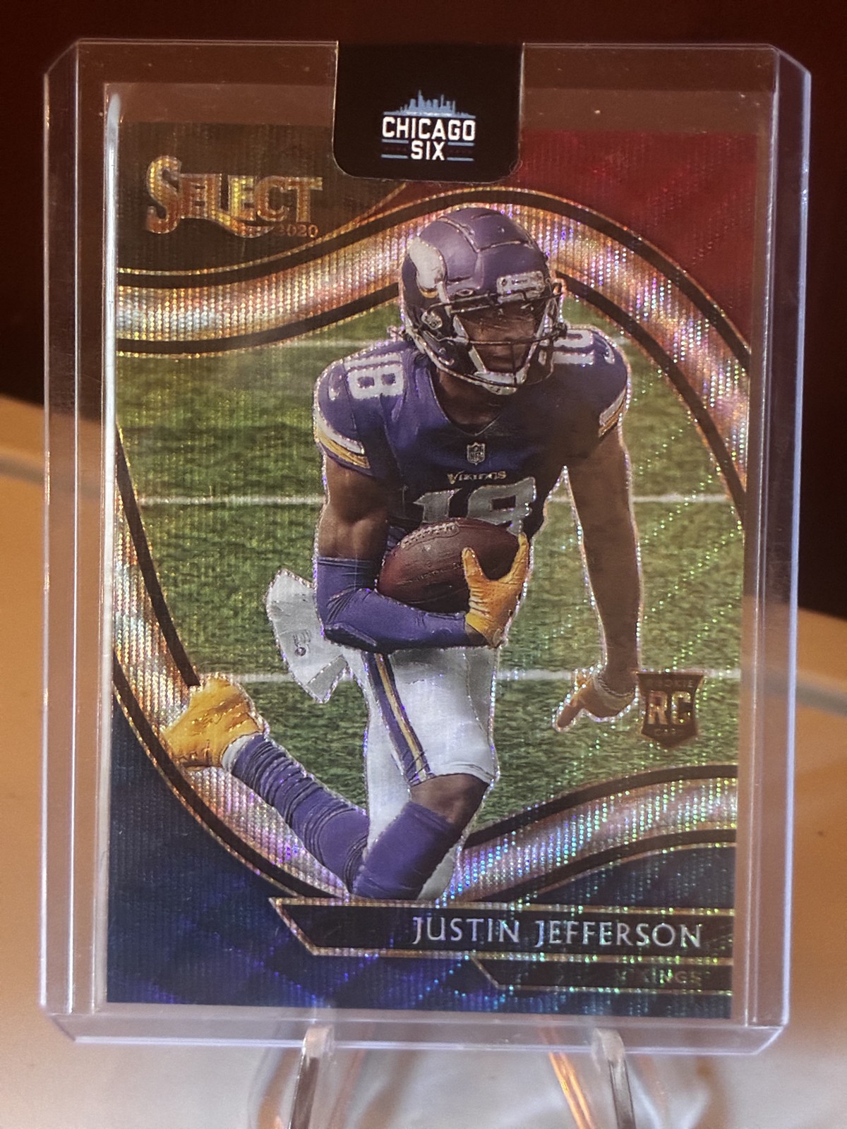 2020 Panini Select - Field Level Justin Jefferson #361 Tri-Color Prizm /75 (RC)
