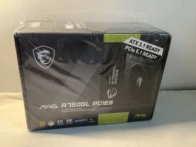 MSI - MAG A750GL PCIE 5 750W ATX 3.1 Gaming Power Supply -  FACTORY SEALED