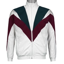 Reebok Classic x Naked XS Womens White Burgundy Windbreaker Jacket