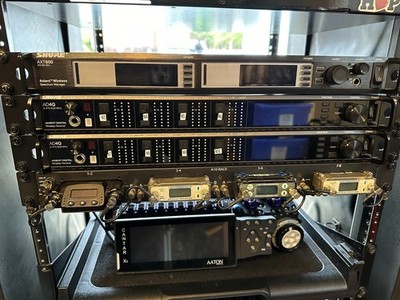 Shure Axient Lot: 2x AD4Q + AXT600 Spectrum Mgr Band A 470-636MHz AC Power