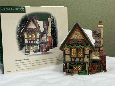 Dept 56 Dickens Village The Spider Box Locks Lighted House Master Locksmith