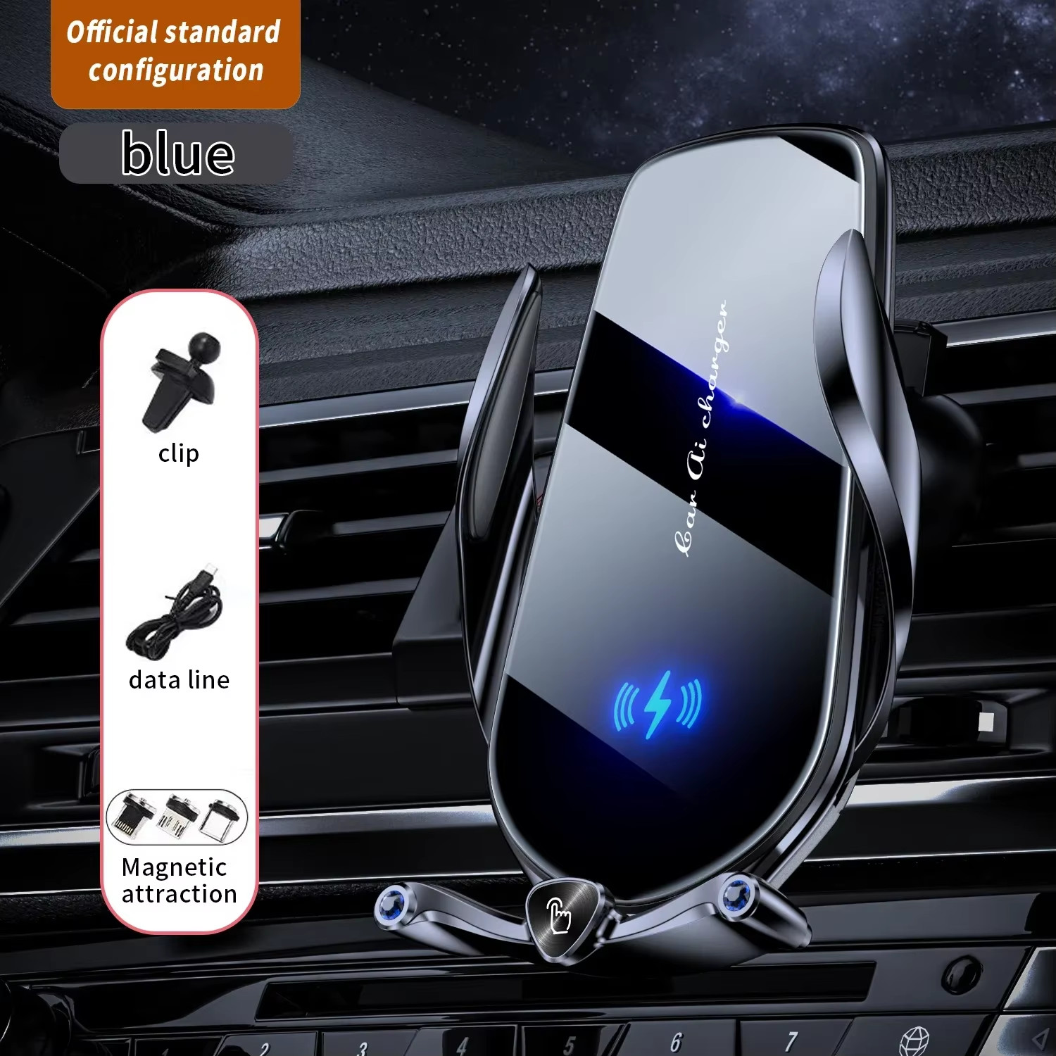 Support de téléphone voiture 15W idéal pour longs trajets et navigation GPS