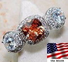 3CT  Padparadscha 925 Sterling Silver Ring Sz 7 U4-7 — photo 1