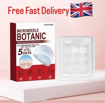 MICRONEEDLE BOTANIC Skin Tag & Acne Patch 9 Pcs Skin Tag Remover Patches UK