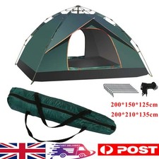 3-4 Man Outdoor Automatic Instant Double Layer Pop Up Camping Tent Waterproof