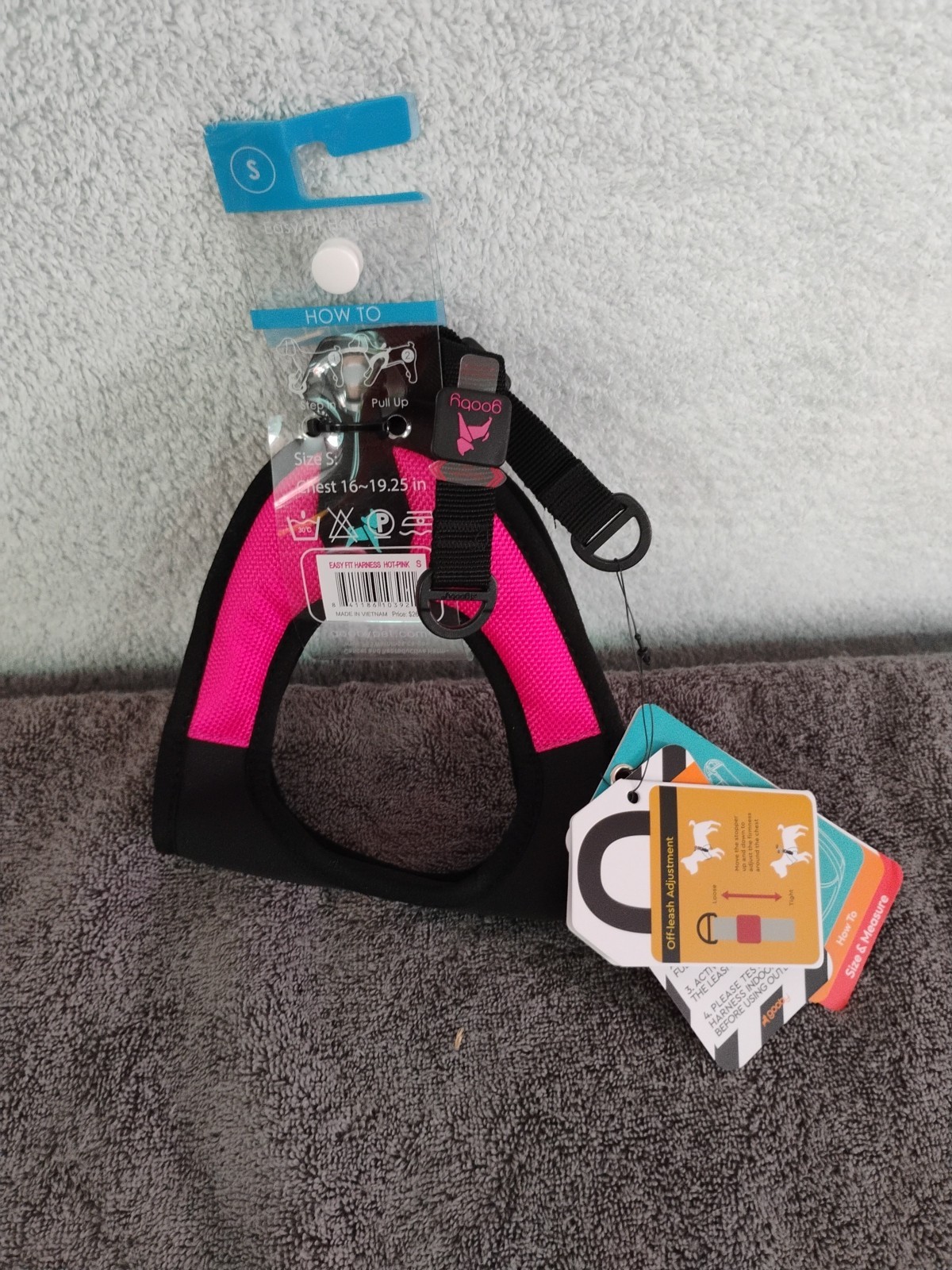 Gooby Easy Fit Pink Harness Small New