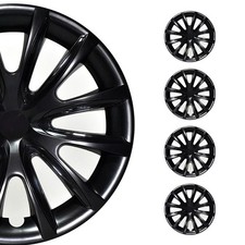 16 Wheel Covers Hubcaps For Ford Fiesta Black Gloss