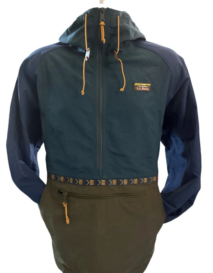 L.L. BEAN Mens Pullover Weather Proof Anorak w Hood.,Size M
