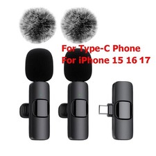 Wireless Microphone Mini Mic for iPhone/Android Phone, LED Display Lavalier Micr