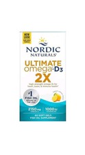 Nordic Naturals Ultimate Omega 2X with Vitamin D3 - Lemon Flavor - Exp 11/2027
