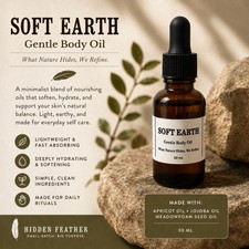 Hidden Feather Soft Earth Body Oil Lightweigh...