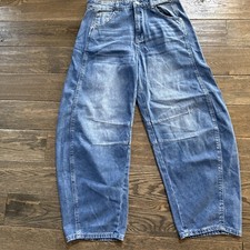 Barrel High Rise Blue Denim Jeans Women  s Size 10