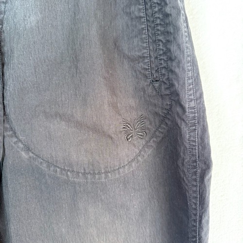 Needles Nepenthes Japan Elastic Waist Wide Leg Cropped Pants Mens M Black - Picture 6 of 13