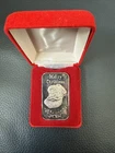 Vintage 1 Troy oz. .999 Silver ~ Christmas Silver Santa Bar