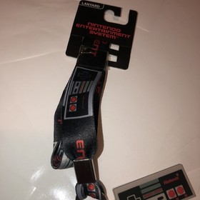 Nintendo Lanyard NES Controller Charm & ID Holder 20'' Inches Long @A
