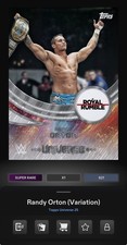 DIGITAL TOPPS WWE SLAM Randy Orton UNIVERSE 25 SUPER RARE FLARE VARIATION A Read