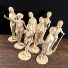 Vintage Lot 8 MARX Campus Cuties Unpainted Female Figures 1964 Complete A