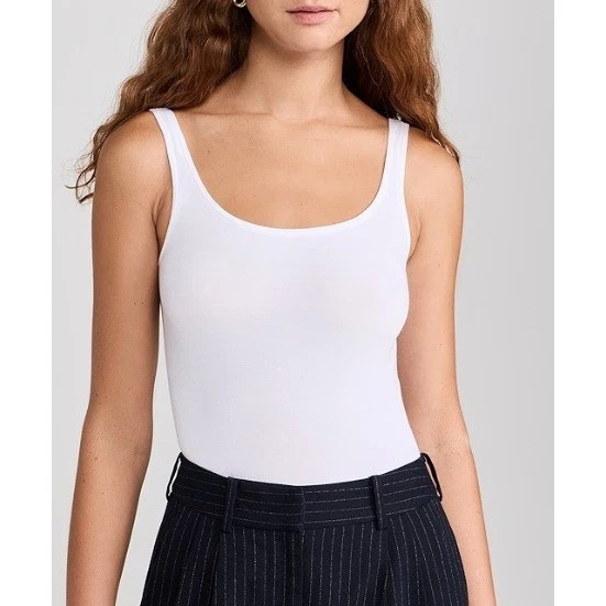 Regata Wolford branca bodysuit gola redonda encaixe virilha elástica - Imagem 2 de 4