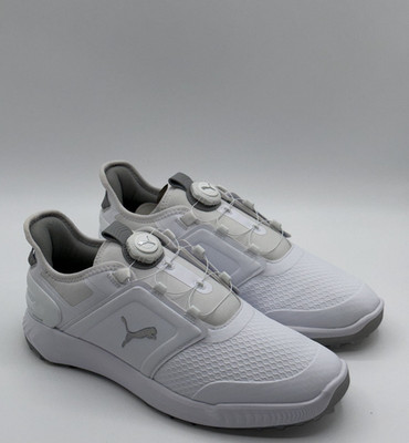 Puma Golf Men's Ignite Elevate DISC Golf Shoe [White/Silver] - Size 9