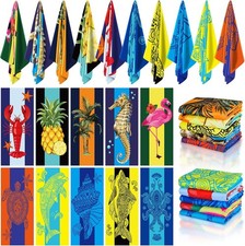 10 Pack Oversized Beach Towel Set Extra Large Pool Towels Microfiber Quick Dry