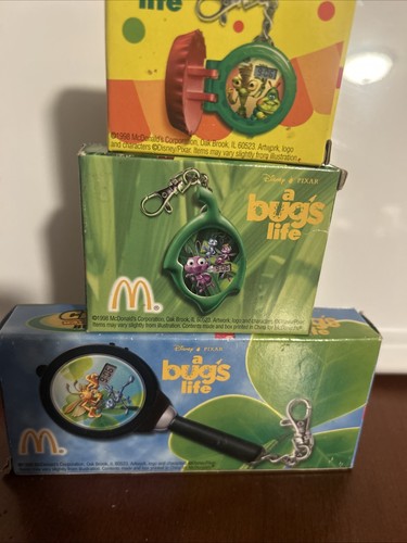 Set of 3 Disney’s A Bug’s Life McDonalds Toy Clip-Tock Watch Collection ...