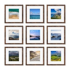 12x12 Picture Frame Set of 9, Photo Gallery Wall Frame Set, Display Pictures ...