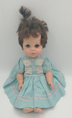 Amer Char Vintage Doll 1950s 17'' Original Clothes AS IS