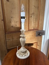 Antike klassische Kerzensäulenlampe aus Holz 19. Jahrhundert