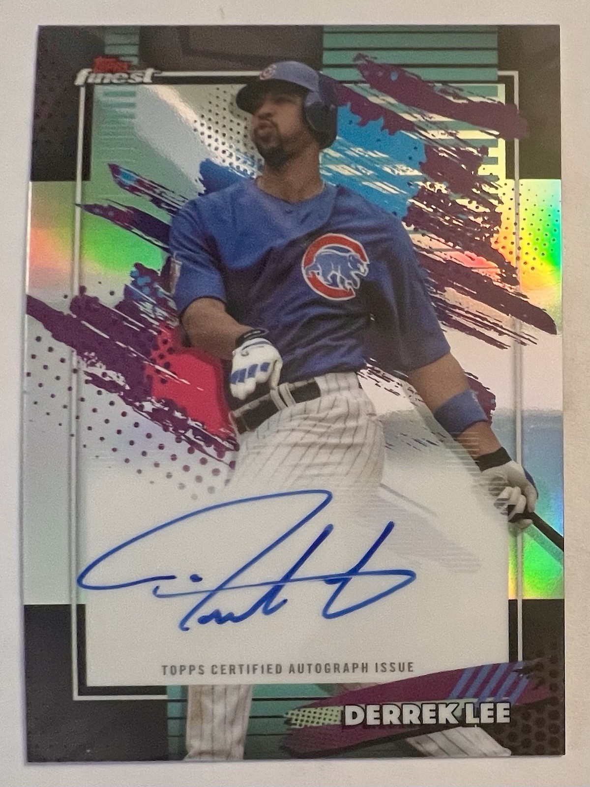 Derrek Lee Finest Autographs Refractor Auto 2026 Topps Finest Chicago Cubs