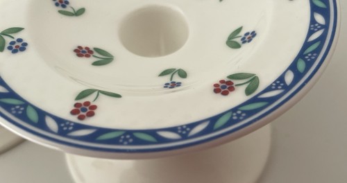 Villeroy & Boch Adeline Pair Of Candle Sticks Candle Holders Excellent Condition - Picture 7 of 11
