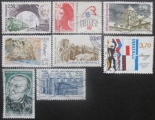 FRANCE-1987-N°2452 - 2453 - 2461 au 2463 - 2465 - 2470 et 2471 oblitérés