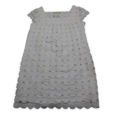 Gianni Bini Dress Womens 0 White Cotton Cap Sleeve Square Neck Sundress