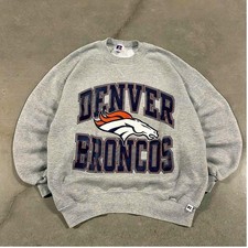 NFL Denver Broncos Crewneck sweatshirt ash color reprint VK04301