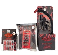 Stranger Things X Primark Lot Of 3 Make Up Brush Set, Sharpener And Nails New
