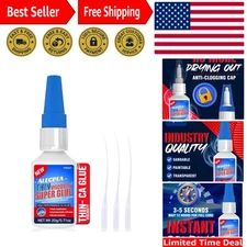 20g Thin CA Glue - Fast-Drying Cyanoacrylate for Precision Hobbies & Woodworking