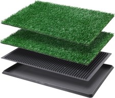 LOOBANI Dog Grass Pad with Tray - Dog Litter Box - Indoor Potty for Apartment an