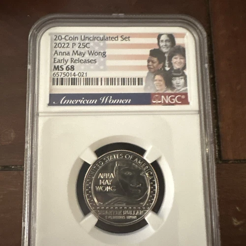 2022-P Anna May Wong American Women Quarter NGC MS 68 Early Releases