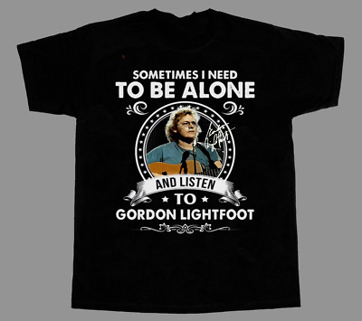 T-shirt unisexe à manches courtes noir Gordon Lightfoot