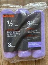 9 In. X 1/2 In. High-Capacity Polyester Knit Paint Roller Cover (3-Pack)