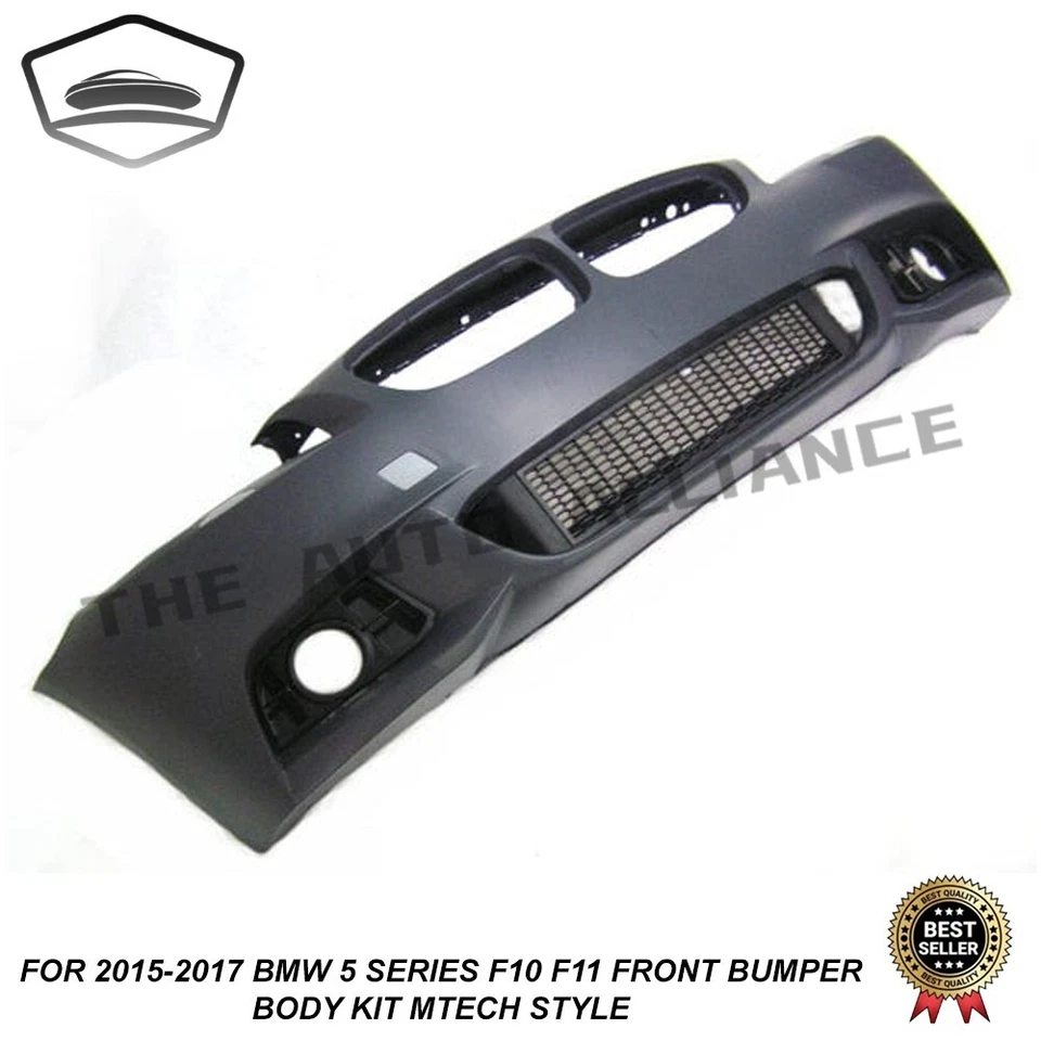 Kit de parachoques delantero Fit 2015-2017 BMW Serie 5 F10 F11 estilo MTech con orificio antiniebla Foto 4 de 4