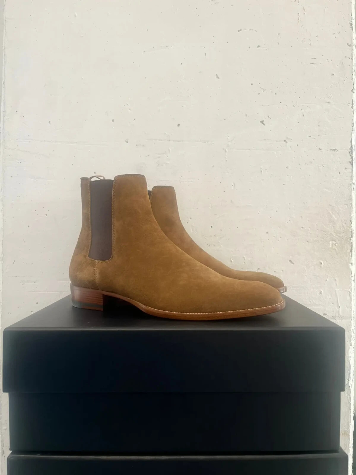 Stivali Saint Laurent Paris Classic Wyatt Chelsea in marrone BN con difetto 40