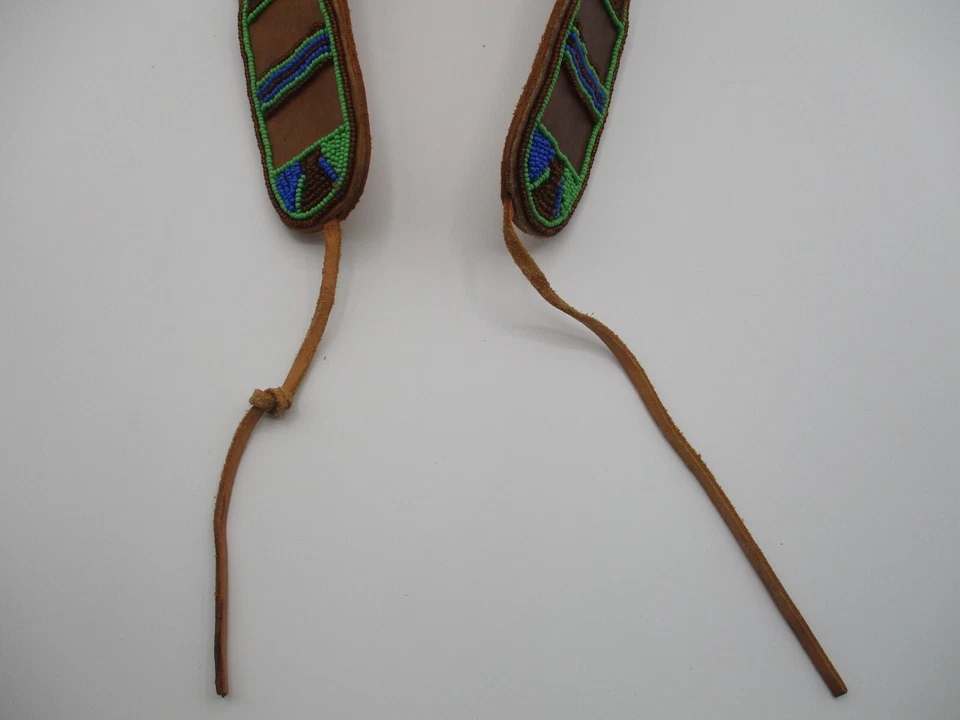 CINTURÓN CON CUENTAS DE CUERO MARRÓN MALINDI KENIA ~ COSIDO A MANO ~ KONGONI AFRICA ~ Foto 3 de 4