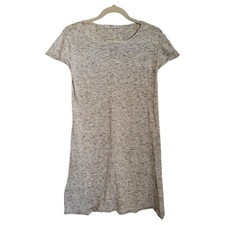 Zara Knit Dress Womens M Medium Beige Knit Short Sleeve
