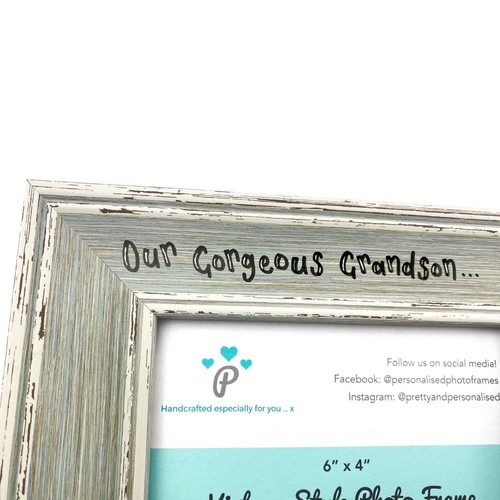 Nuestro Precioso Nieto Personalizado De Colección Marco de Foto Azul Regalo para Nan Abuelo - Imagen 5 de 9