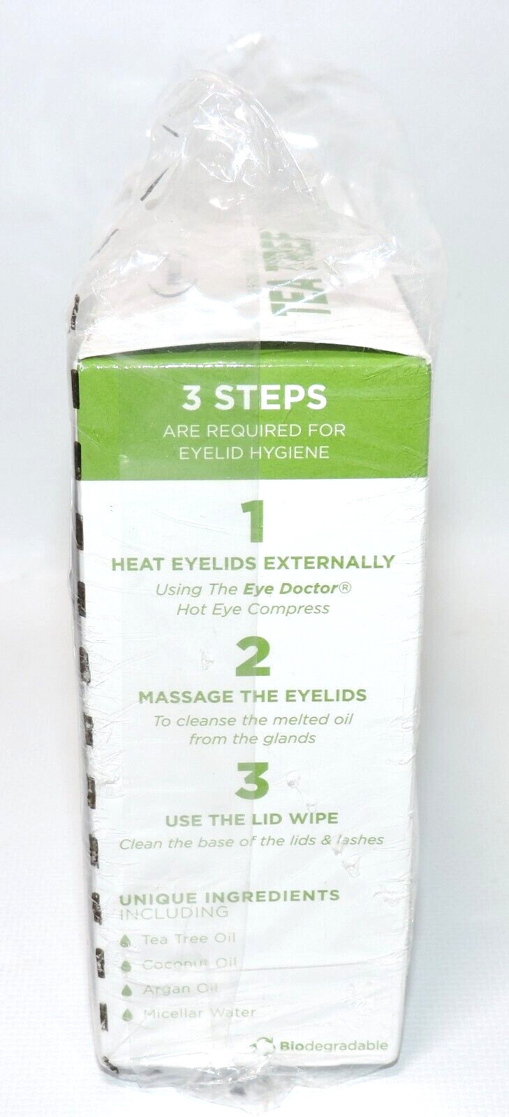 The Eye Doctor Tea Tree Eyelid Lid Wipes 40 Cleansing Biodegradable NEW, SEALED