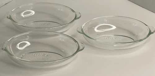 Set of 3 Vintage PYREX Clear Glass Oval Baking Dishes #328 1 Cup Size
